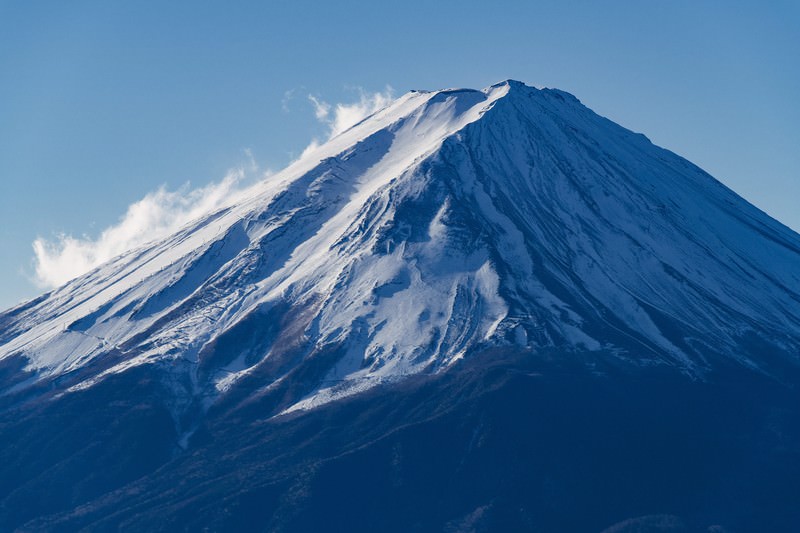 雪の富士山